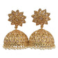 Gold - Large - Gold Finish Traditional Zhumki Earrings - Bollywood - Weddings - SV2411 C 0724
