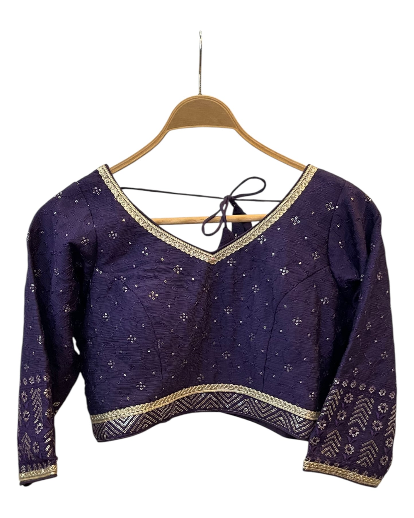 Size 14 / 40" Bust - Purple Lehenga Set - Back Fasten Blouse - UK Stock - 24h Dispatch - DCB2511 VV