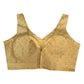 Gold - Gold / Silver Embroidery Silky Saree blouse with cups,  Sleeveless - 38" - UK Stock - Quick Delivery - RNK - R717-KV