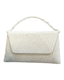 White - Rich Hand Embroidered Clutch Bag / Handbag -Bollywood / Weddings - JF27 11KJ25