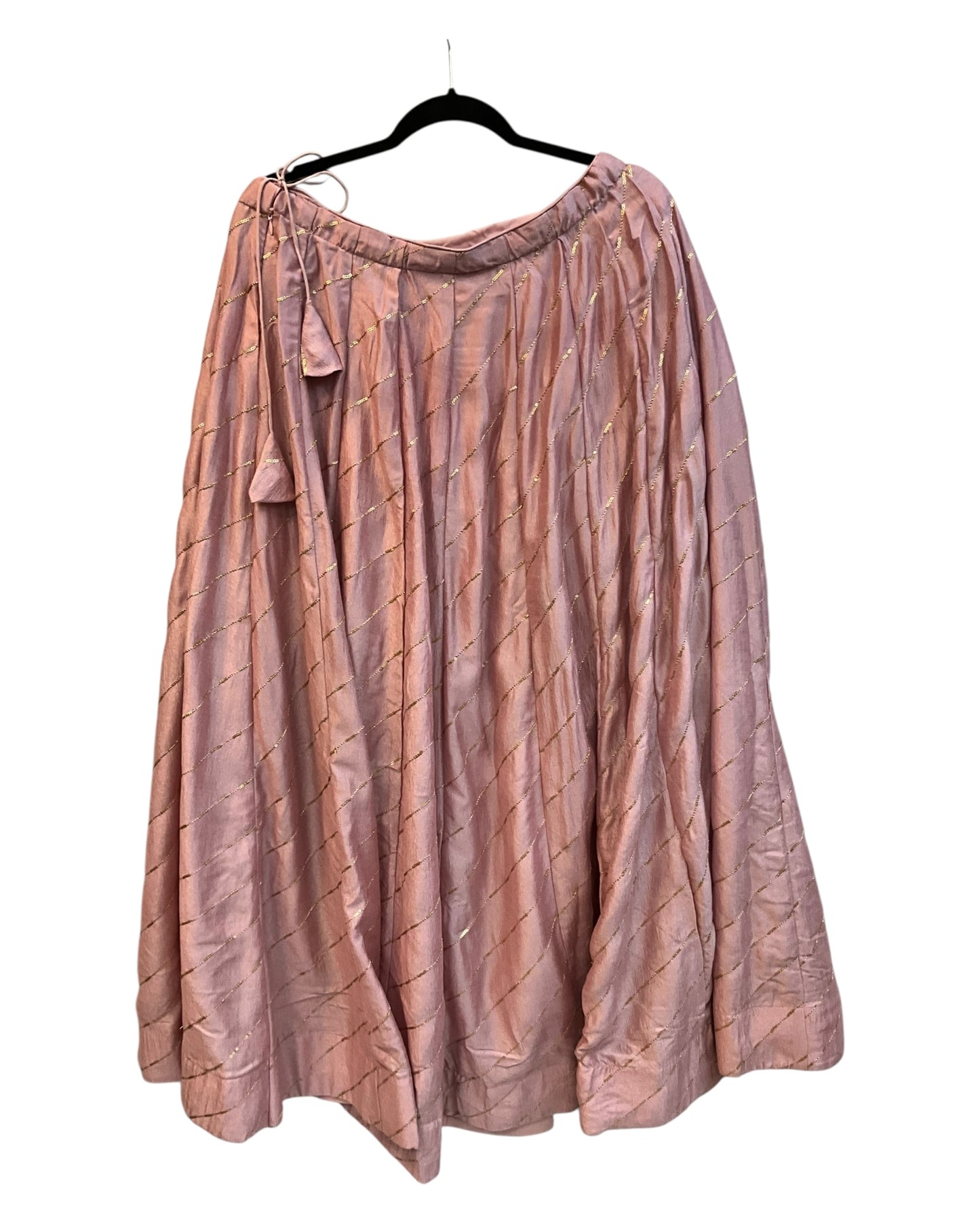 Baby Pink -  Dupion Silk Lehenga Set - Garba / Dandia , Mehndi / Sangeet / Weddings - Size UK 12 (38" Bust) Adjustable to Size 14 - UK Stock - 24h Dispatch - AF2506 09TY25