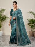 Sea Green - Fancy Party Saree with Blouse Piece - UK stock - 24hr Dispatch - SP2605 VY