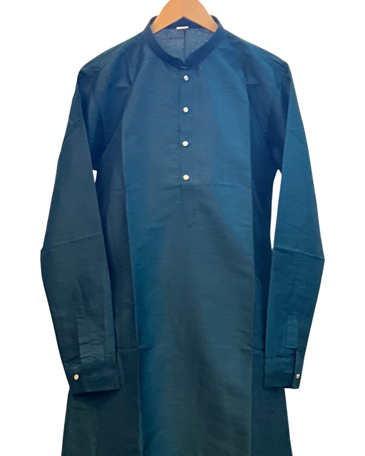 Dark Teal / Rama - Plain Silky Mens Indian Kurta set with Trousers - UK Stock - Weddings / Walimas , Sangeet, Diwali, Eid, Mehndi / Henna - EM66 05KJ26
