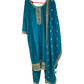 UK 14 / 40" - Turquoise Blue - Silky Ladies Trousers Suit - Sangeet / Henna / Temple - KCS19068 VT