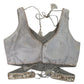 Silver Grey - Designer Ladies Short Top Palazzo Trousers Suit - Size 12 (38") - VMK KIA RR