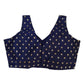 Navy Blue - Gold / Silver Embroidery Silky Saree blouse with cups,  Sleeveless - 38" - UK Stock - Quick Delivery - RNK - R717-KV
