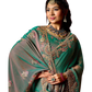 Turquoise - Fancy Party Saree with Blouse Piece - UK stock - 24hr Dispatch - LTF902 07VV26