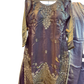 UK 20 / 46" - Purple - Ladies Sharara / Palazzo Trousers Suit - UK Stock - Sangeet / Henna / Weddings - HEL22010 VJ