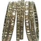 Antique Gold Finish GOLD Reverse Stone Bangles (Set of 6) - Mix N Match - SR219R