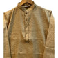Dark Gold - Rich Brocade Mens Indian Kurta set - UK Stock - Weddings / Walimas , Sangeet, Diwali, Eid, Mehndi / Henna - NAD25722 KA