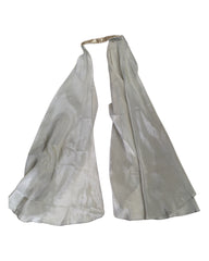 Silver Grey - Designer Ladies Short Top Palazzo Trousers Suit - Size 12 (38