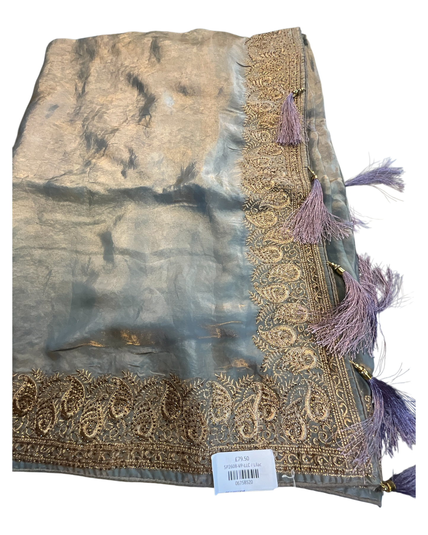 Lilac - Fancy Party Saree with Blouse Piece - UK stock - 24hr Dispatch - SP2608 VP
