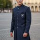 Navy Blue - Stunning Double Layered Mens Sherwani - SHU2508 JC 0325