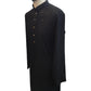 Black - Locknawi Chikankari Chiffon Self Brocade Mens Indian Kurta set - Weddings / Walimas , Sangeet, Mehndi / Henna , Eid / Diwali - BS2505 01TY25