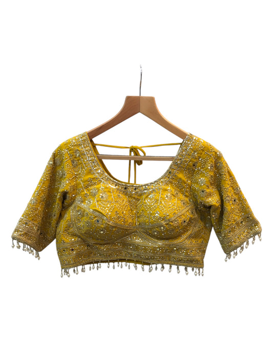 Size 16 / 42" Bust - Haldi Yellow - Ready Made Lehenga Set - UK Stock - 24h Dispatch - KTC250201 JY 0225