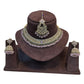 Lilac - Medium Size Antique Gold Finish Necklace Set with Earrings & Tika Head piece - GGA05  KV 0525