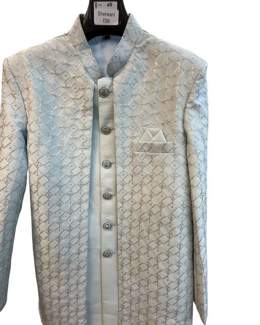 Pastel Grey - Mens Double Layered Sherwani / Indo-Western - Fantastic Value - KCS6625 06TT26