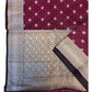Black - Traditional Handloom Banarasi Sari / Saree - with Blouse Piece - SN2405 11TP24