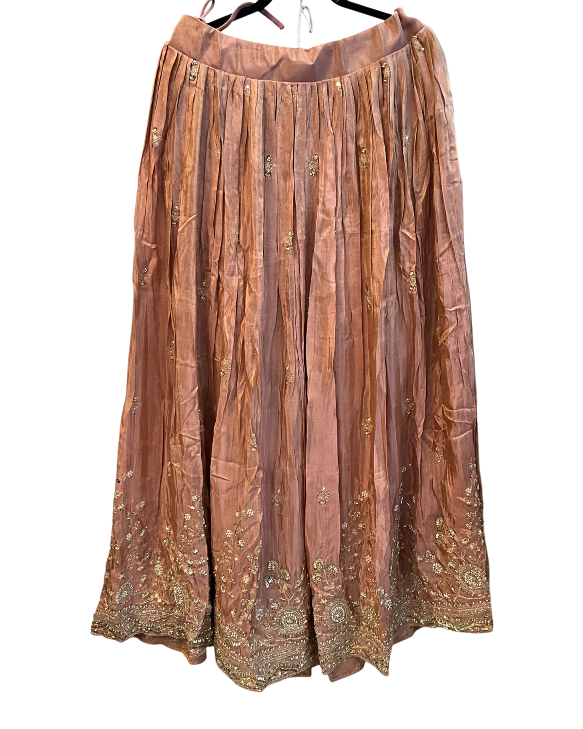 Size UK 12 (38") Pastel Pink - Mid Length Blouse Lehenga Set - Mehndi / Sangeet / Bridesmaids / Weddings / Garba  - UK Stock - 24h Dispatch - AFDM2287 09TP26