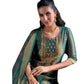 Teal Blue - Banarasi Handloom Ladies Indian Salwar Suit with Printed Dupatta - Available in Size 10 (36") LL-FAR22402 TY 1024
