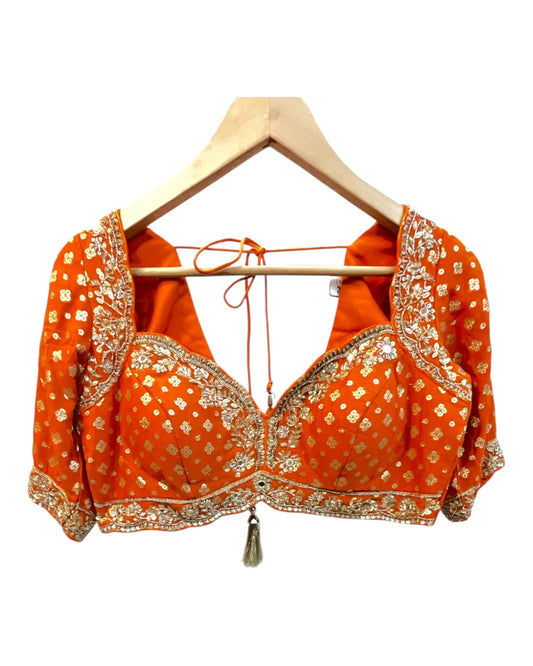 Gorgeous Burnt Orange Lehenga Set - Size 12(38") - UK Stock - 24h Dispatch - OC42133 AP