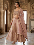 UK 12 / 38" - Pastel Baby Pink - Designer Ladies Indian Short Top Palazzo Trousers Suit - UK Stock - 2/3 days delivery - VMK Jivika AV