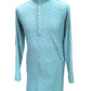 Sea Green - Lucknowi Sequins Mens Indian Kurta set - Weddings / Walimas , Sangeet, Eid, Mehndi / Henna - YD2403 KT 0324