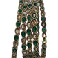 Antique Gold Finish GREEN Reverse Stone Bangles (Set of 4) - Mix N Match - NBA2401Jp