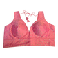 40" / UK 14 - Pink - Silky Designer Saree blouse with cups,  Sleeveless - UK Stock - Quick Delivery - RNK - R717 KV