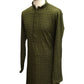 Henna Mehndi Green - Rich Sequins Lucknowi Chiffon Mens Indian Kurta Set with Smart Pants - Weddings / Walimas , Sangeet, Eid, Mehndi / Henna - SHU2502 KC 0325