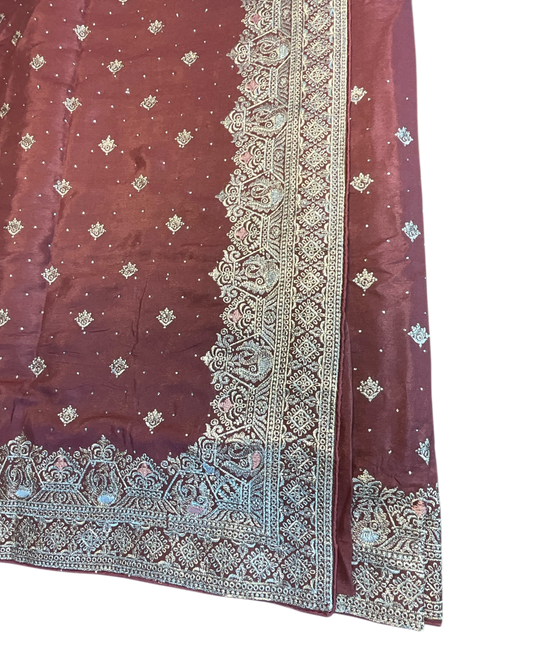 Coral - Fancy Party Saree with Blouse Piece - UK stock - 24hr Dispatch - VFU5348 03VV26