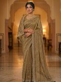 Champagne Gold - Fancy Party Saree with Blouse Piece - UK stock - 24hr Dispatch - SP2619 TJ