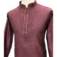 Dusty Pink - Cotton Silky Self Brocade Mens Kurta Set - Sangeet Mehendi Haldi - KCS1173 KK 1123