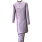 Lilac - Mens Plain Silky Kurta Set with matching smart trousers - Great with Waistcoats YD2320 KJ 0623