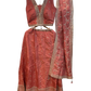 Size UK 14 (40" Pastel Coral Pink - Silky Lehenga Set - Mehndi / Sangeet / Bridesmaids / Weddings / Garba  - UK Stock - 24h Dispatch - OC561 07JV26
