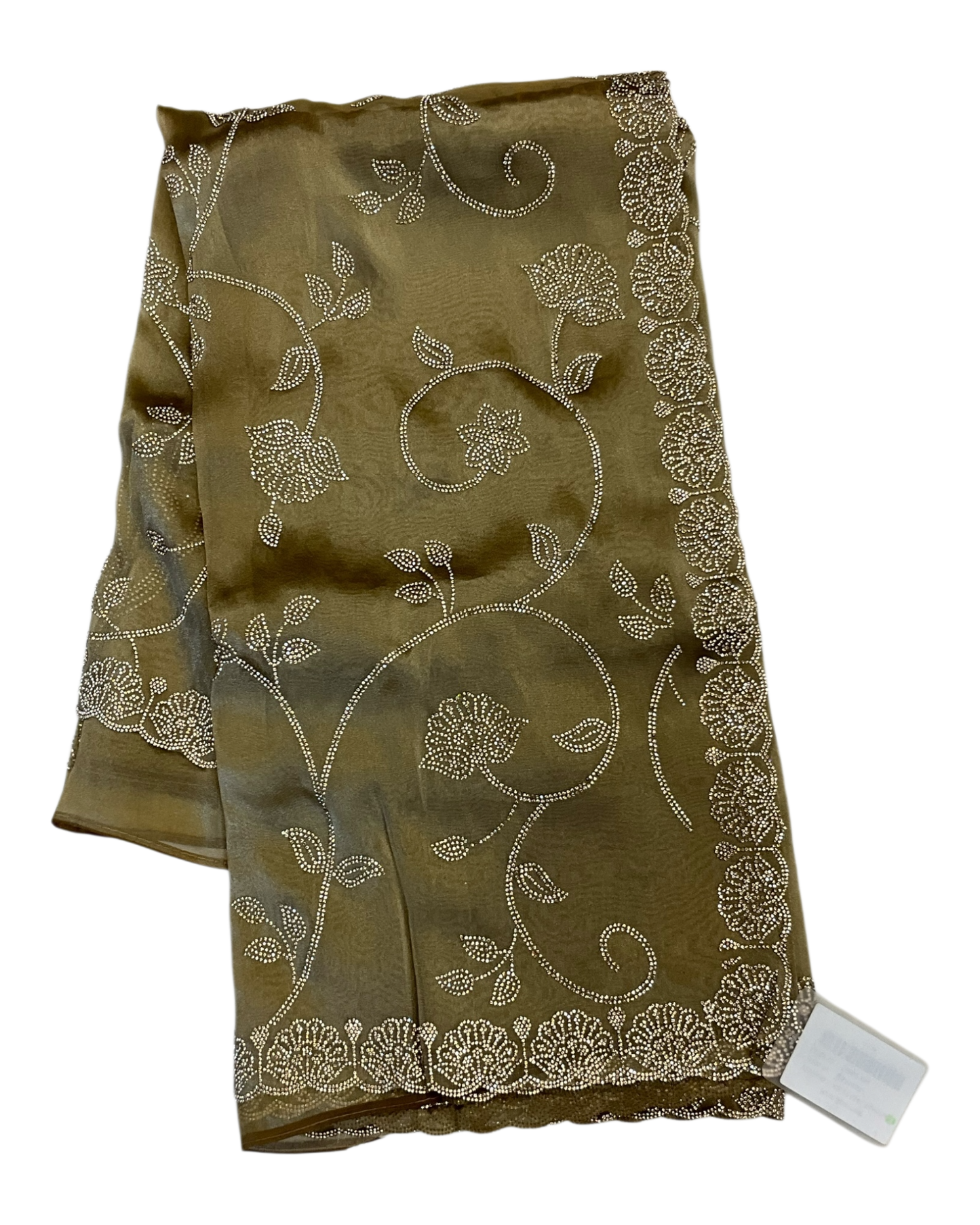 Gold - Rich Saree with Allover Embroidery and Blouse Piece - UK stock - 24hr Dispatch - RS2522 JT