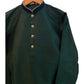 Bottle Green - Silky Mens Indian Kurta set - UK Stock - Ideal to Pair with a Waistcoat - VEE1095 KJ