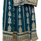 Size 12 / 38" Bust - Teal / Tuquoise - Ready Made Lehenga Set - UK Stock - 24h Dispatch - KTC250652 VA