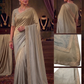 Champagne Gold - Saree with Thread / Stone Embroidery and Blouse Piece - UK stock - 24hr Dispatch - SP2620 KC