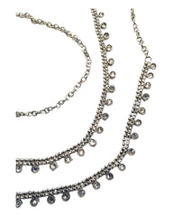 Silver Finish Saree Belt, Waist / Belly Chain - Fancy Dress , Bollywood - DAJ348 A 0923