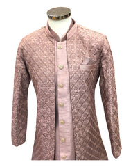 Dusty Pink - Mens Soft Sherwani with Long Waistcoat - UK Stock - 24h Dispatch - TALATI JY 0923