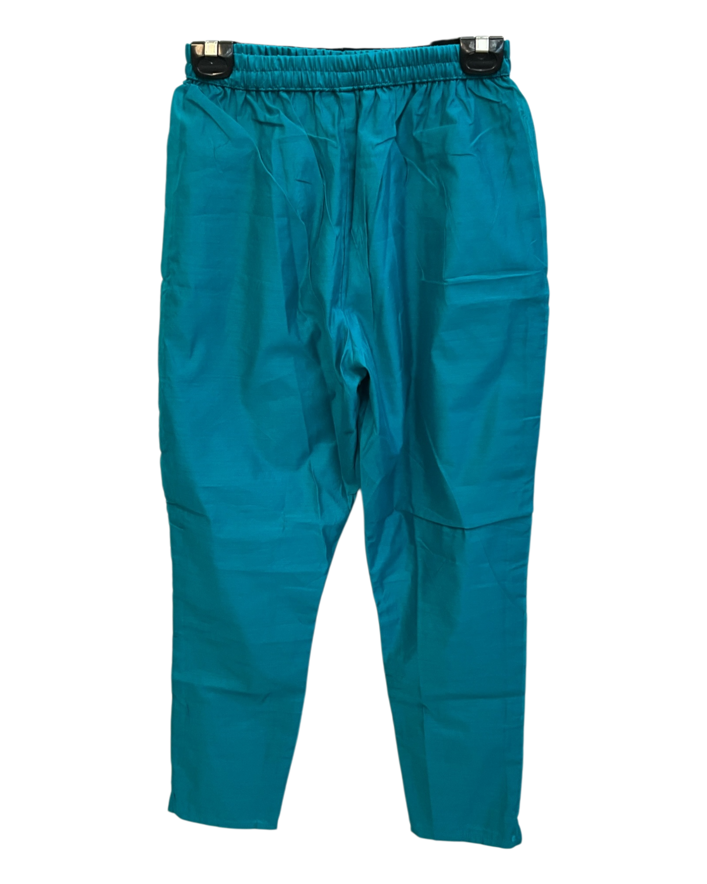 UK10 / 36" - Turquoise Blue with Yellow Dupatta - Cotton Silk Ladies Trousers Suit - Sangeet / Henna / Temple - KCS250176 KC