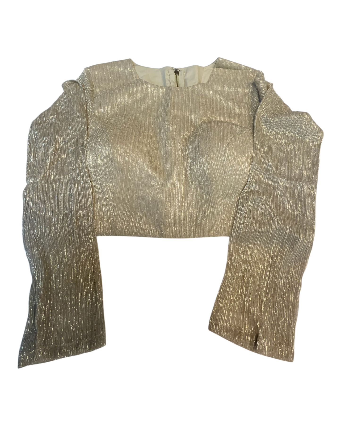 Size 42" / UK 16 - Gold - Long Sleeve High Back Saree blouse with cups - UK Stock - Quick Delivery - RNK - N552A-KR
