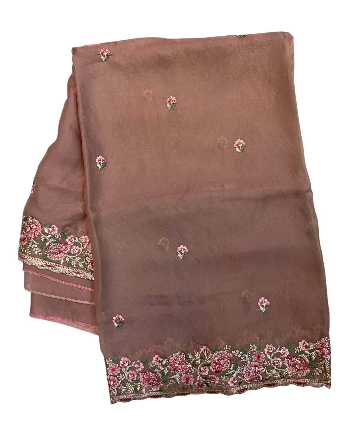 Baby Pink - Fancy Party Saree with Blouse Piece - UK stock - 24hr Dispatch - LTF4606 07VY26
