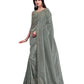 Grey - Chiffon Saree with Fancy Ready made Blouse - SS29016  TP 0624
