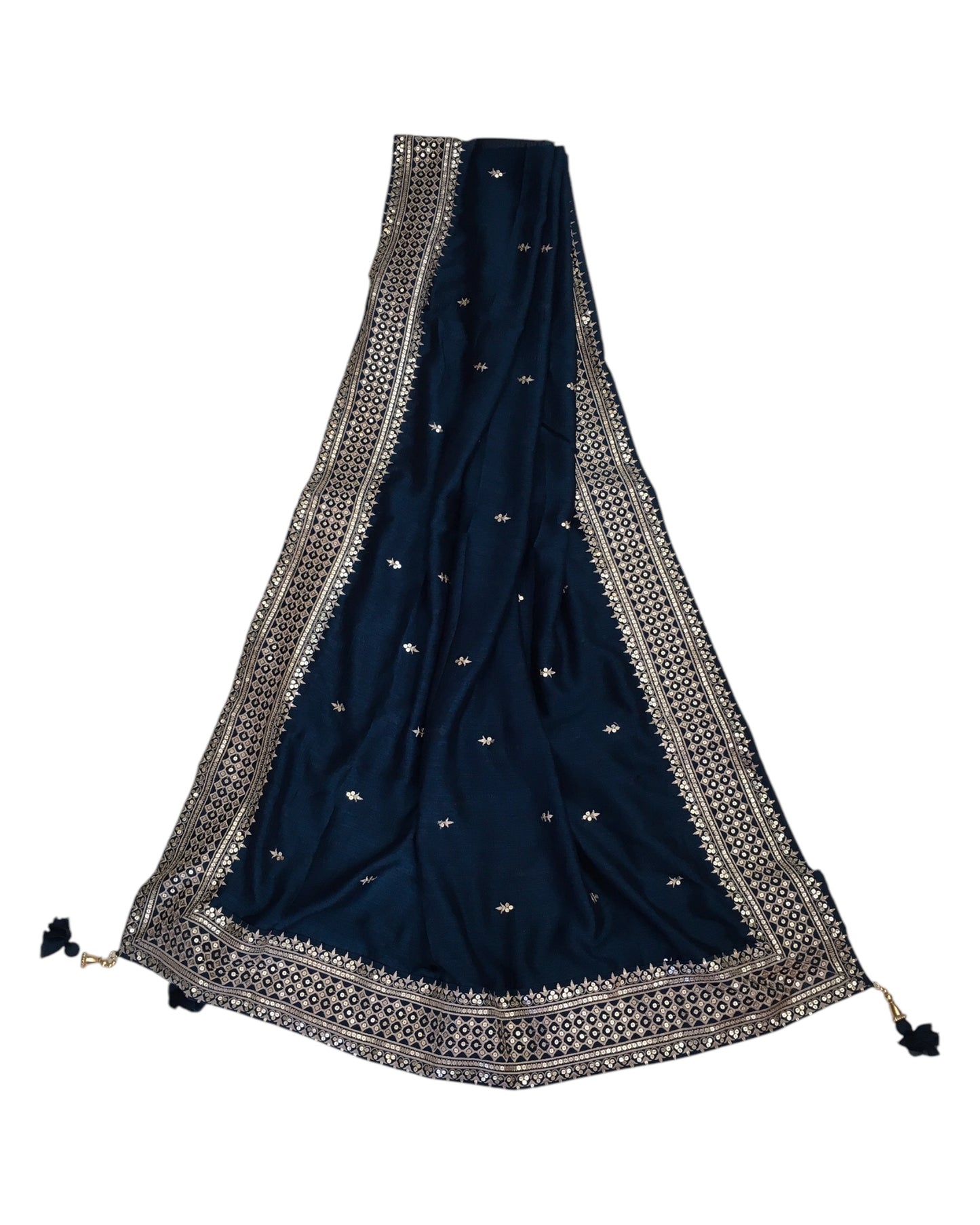 Petrol Blue - Designer Ready Made Lehenga Set - Size 14 (40") UK Stock - 24h Dispatch - VMK180  CP 0425