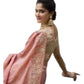 Peach - Handloom  - Designer Embroidered Saree with Blouse Piece - SULBRI4012 PY 0425