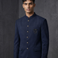 Size 40" Chest - Navy Blue - PREMIUM Slim Fit Mens Jute BandhGala / Prince / Chinese Collar Jacket - Fantastic Fit - CS2604 TA