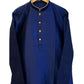 Royal Blue - Silky Mens Indian Kurta set - UK Stock - Ideal to Pair with a Waistcoat - VEE1095 KJ