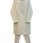 Cream / Ivory - Soft Cotton Self Woven Mens Kurta Set - Perfect under a Waistcoat - Sangeet Mehendi Haldi - KCS1263 03KJ26